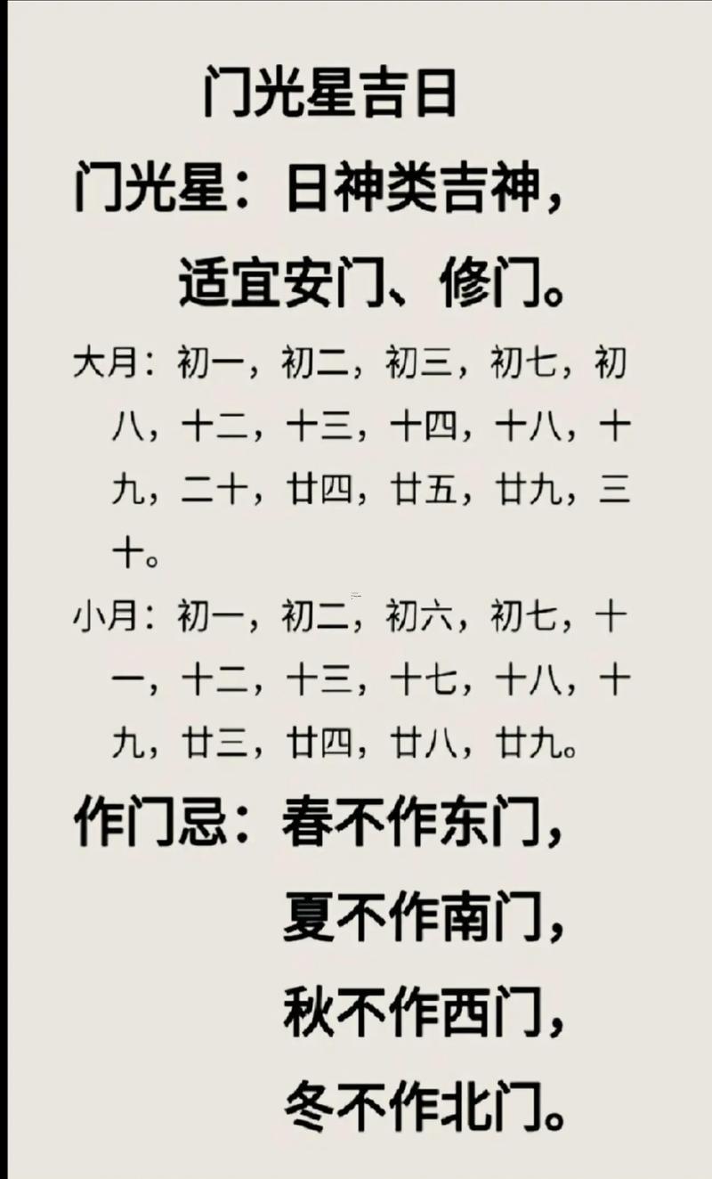 2026年8月安裝大門黃道吉日