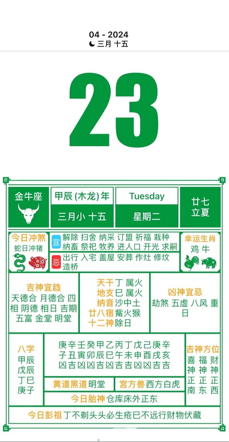 2026年4月份吉日黃道吉日查詢