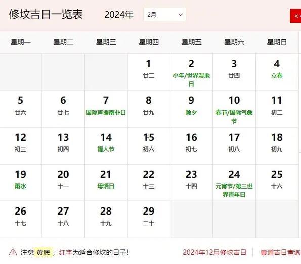 2025年10月修墳最佳的吉日一覽表