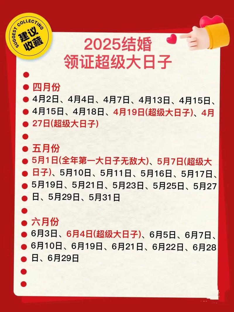 2025年10月適合領(lǐng)證的日子